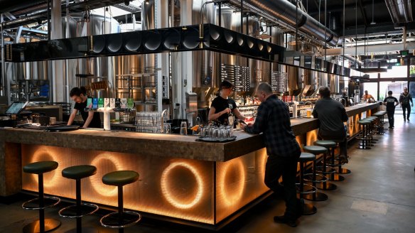 Deeds Taproom boasts a 28-tap bar.