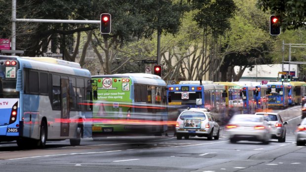 Buses will stop running down George Street in Sydney's CBD as a prelude to the construction of light rail. 

