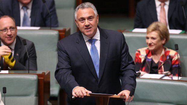 Former treasurer Joe Hockey delivers his valedictory speech at Parliament House on Wednesday October 21.