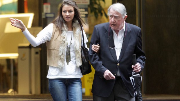 Harriet Wran and her father Neville Wran in 2011.