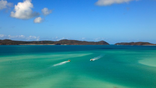 Post-cyclone Debbie: Whitehaven Beach and Hill Inlet, Whitsunday Island on May 28 2017.