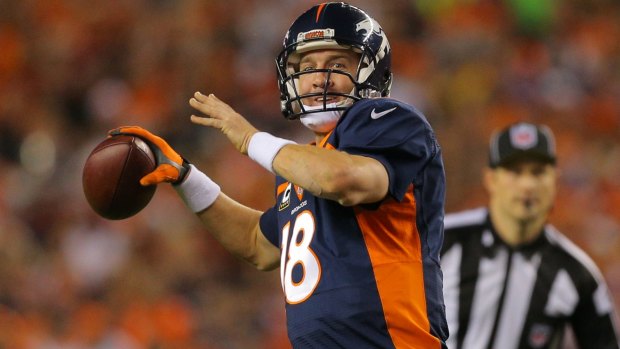 Keen to play on: Denver Broncos quarterback Peyton Manning.