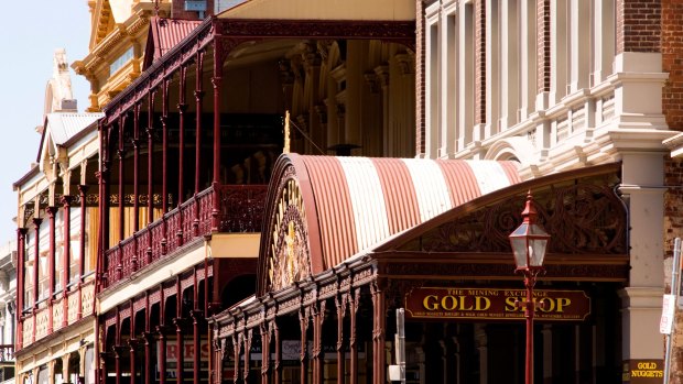 Buildings on Lydiard Street in Ballarat.