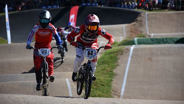 Caroline Buchanan at the Australian Championships in Brisbane on Saturday.