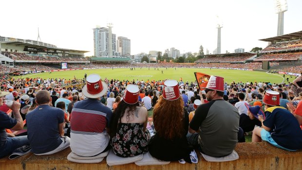 Fans flock: The Big Bash League has brought families through the gate and rated highly on TV this summer.
