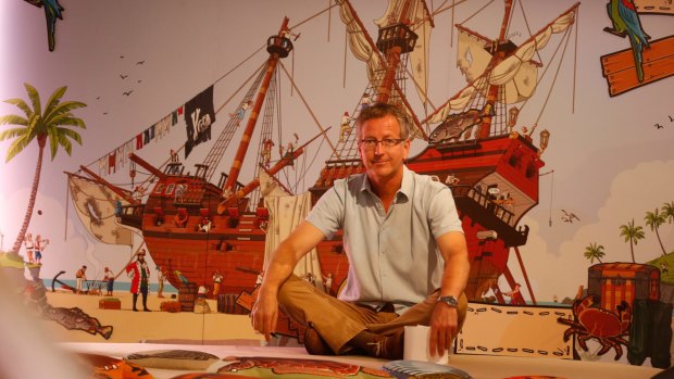 Martin Brown, Horrible Histories illustrator, at the Australian National Maritime Museum. 