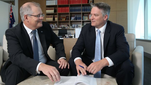 Scott Morrison and Mathias Cormann say the budget update is more realistic.