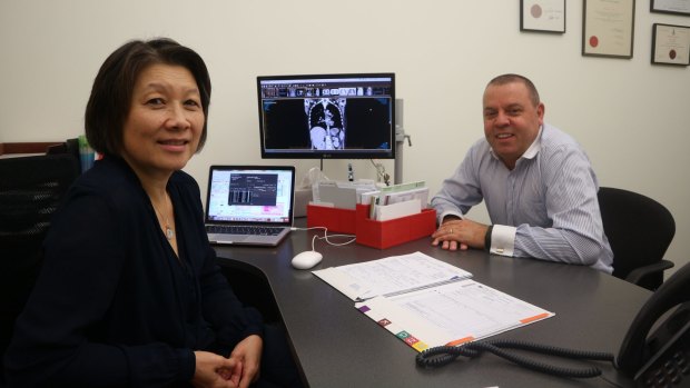Breast Cancer Research Centre oncologist Arlene Chan and chief executive Carmelo Arto.