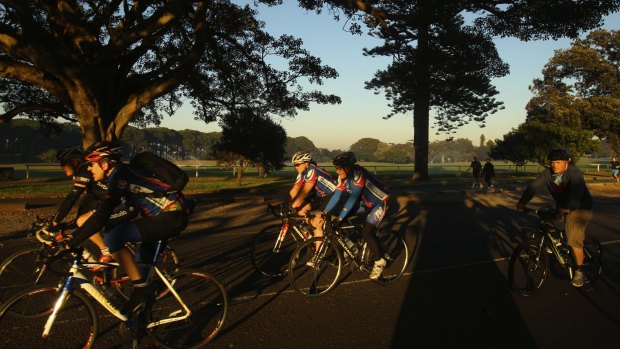 A sunrise ride at Centennial Park.