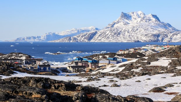 Nuuk and the Greenland ice sheet.