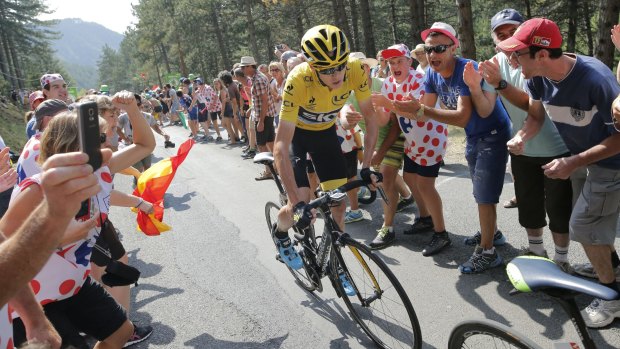 Outraged: Britain's Chris Froome claims a spectator threw urine in his face during the 14th stage of the Tour de France.