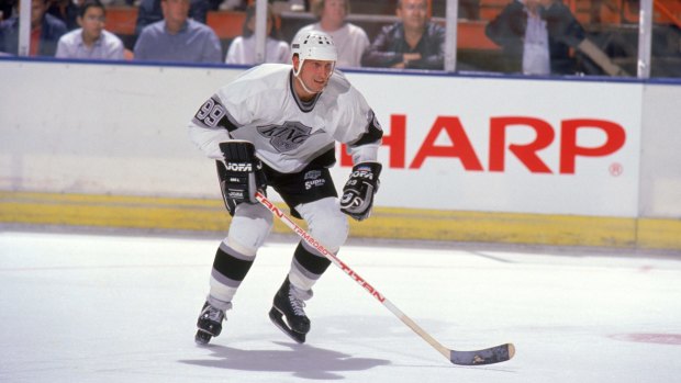 The Great One: Wayne Gretzky during his stint with the Los Angeles Kings in 1989 at the Great Western Forum in Inglewood, California.  Wayne Gretzky played for the Kings from 1988-1996.