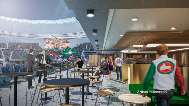 An artist's impression of what inside the new Sydney Football Stadium would look like.