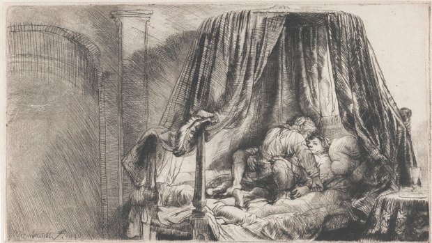 The French Bed by Rembrandt Harmensz van Rijn.