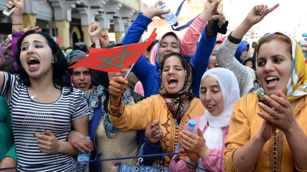 Moroccans call for gender equality on International Women's Day in Rabat.