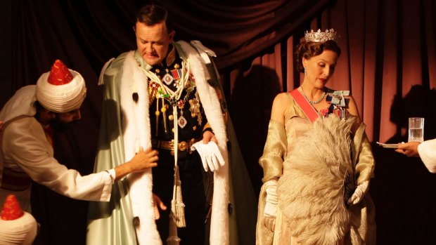 Man about the house: Hugh Bonneville as Lord Mountbatten (left) and Gillian Anderson as Lady Edwina in <i>The Viceroy's House</i>.