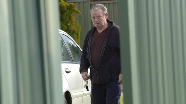 George Williams arrives at his Broadmeadows home on Tuesday. 