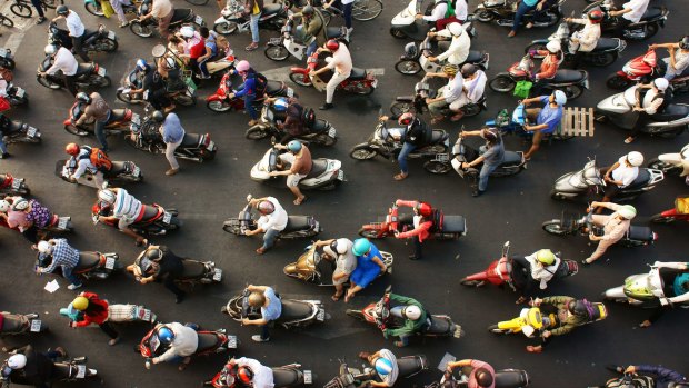 The streets of Ho Chi Minh, in Vietnam, must rank as some of the world's most chaotic.