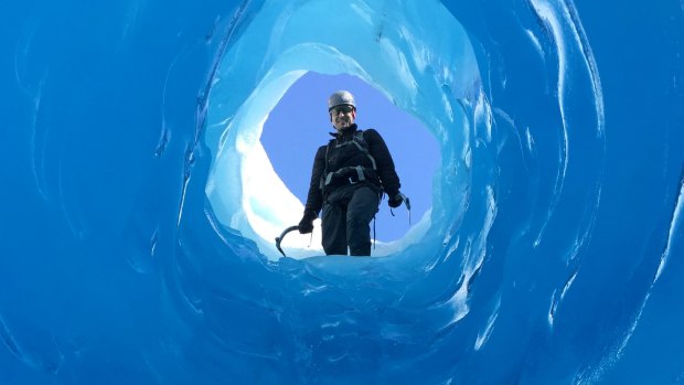 We clear the glacier's dirty lower slopes and plunge into a magical frozen world of caves.