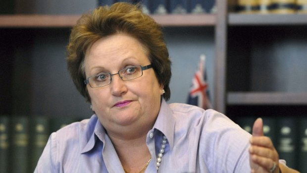 Senator Amanda Vanstone at the press conference after losing her frontbench spot in the Immigration portfolio.
