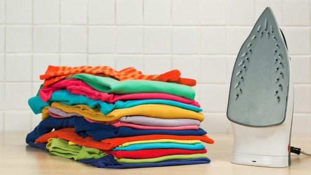 Missed a spot: A clogged iron can leave stains on materials. 
