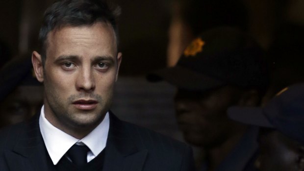 Oscar Pistorius leaves the High Court in Pretoria on Wednesday, June 15, after his sentencing proceedings. 