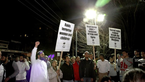 The crowd at Lakemba in Sydney on Thursday night. 