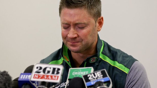 Constant presence: Michael Clarke has shouldered huge responsibility in the past week.