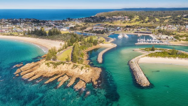 Bermagui Point and Bermagui River.