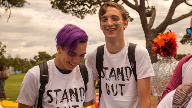 Josh Makawe, 17, left, is looking forward to taking his boyfriend Shaun Coupe, 17, right, to the same-sex formal.