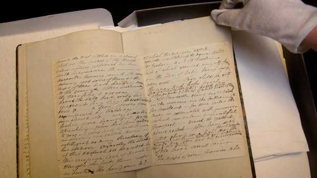 Elizabeth Gould's diary at the Mitchell Library in Sydney.