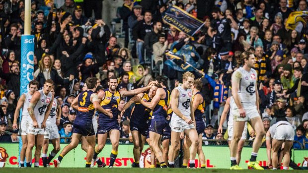The Eagles kept their finals hopes alive with a win over the Blues.