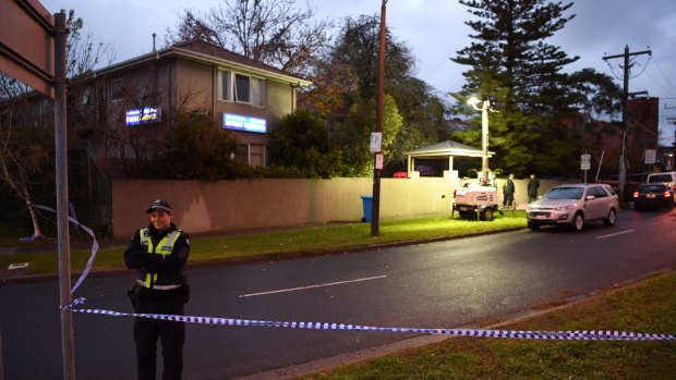 Police at the scene of the Brighton siege at Buckingham Serviced Apartments on Tuesday morning