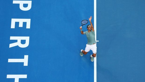 There were signs of rust on Federer's serve.
