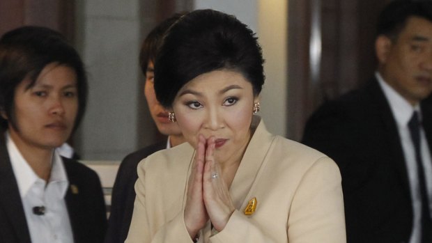 Ms Yingluck in January last year. 