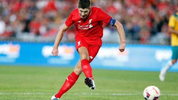 Red-hot: Steven Gerrard showed he hadn't lost any pace.