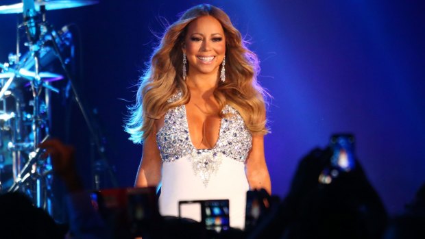 Mariah Carey performs at Crown Casino's New Year's Eve Party at Crown Palladium.