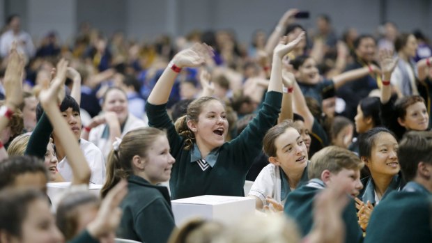 There were cheers all round once the students realised they had set the new world record.