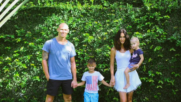 Michael Klim, with wife Lindy Klim and family, splits his time between Bali and Melbourne.