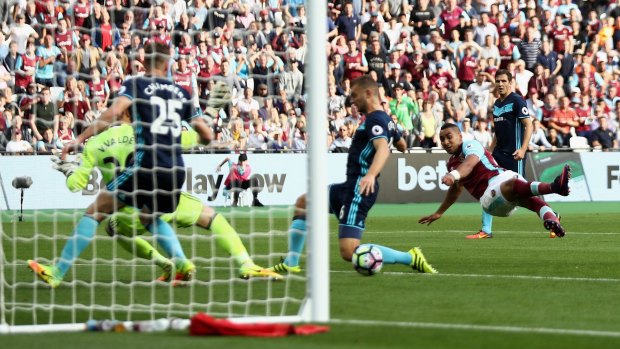 Messi moment: Dimitri Payet skipped past Middlesbrough's defenders to equalise for the Hammers.