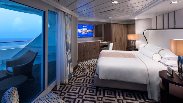 Luxury suite on board the Azamara Journey.