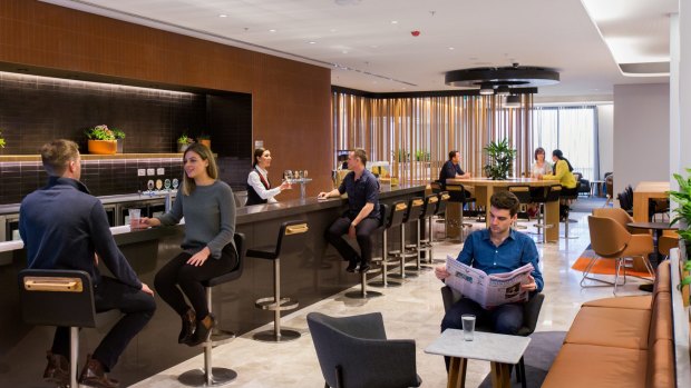 The new Qantas lounge in Perth represents an increase of almost 50 per cent lounge space.