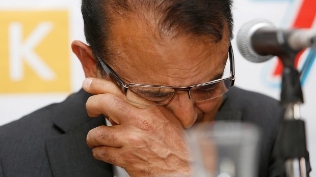 LOSS: Anni Dewani's father, Vinod Hindocha, breaks down in tears during a press conference on the eve of the Shrien Dewani trial.