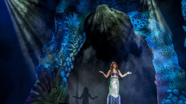 Ariel played by Mikayla Williams in The Little Mermaid at The Canberra Theatre.