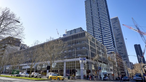 The commercial car park at 380-406 Queen Street is one of two for sale in Melbourne's CBD.