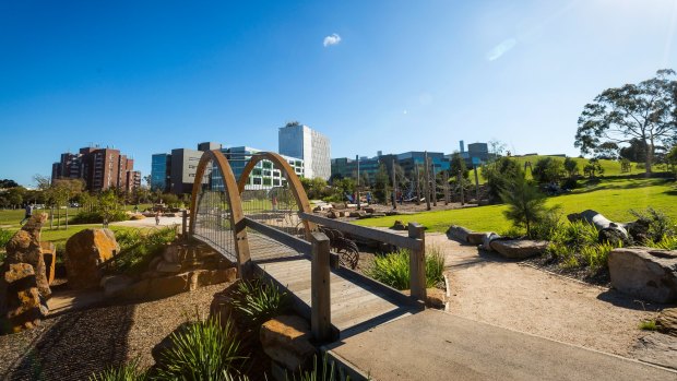 Royal Park Nature Play playground has been named the best in Australia by landscape architects. 