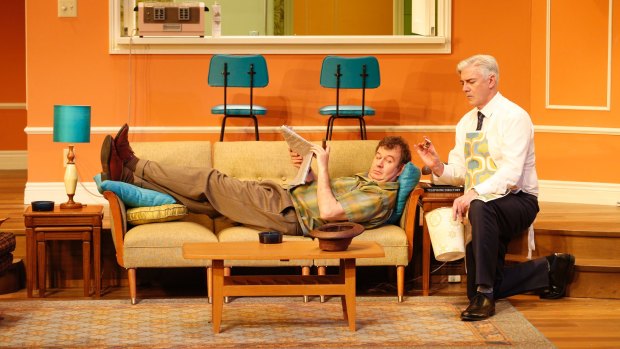 Natural rapport: Francis Greenslade (Oscar Madison) and Shaun Micallef (Felix Unger) in the Melbourne Theatre Company production of <i>The Odd Couple</i>.