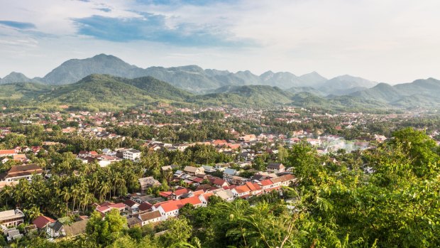 Luang Prabang lies along the Mekong River.