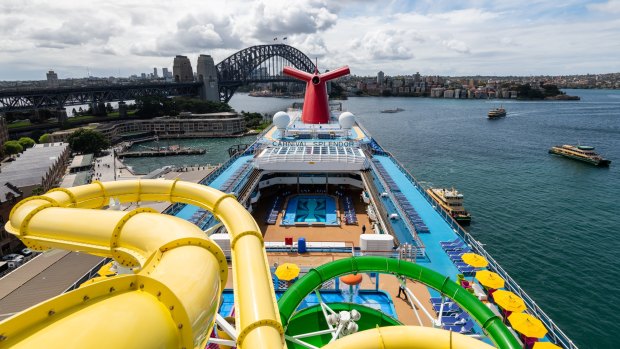 Carnival Splendor has several waterslides on board, including Green Lightning and Yellow Twister.