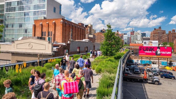 New York's High Line, an elevated rail line that has has been turned into a park and walkway, is now 10 years old.